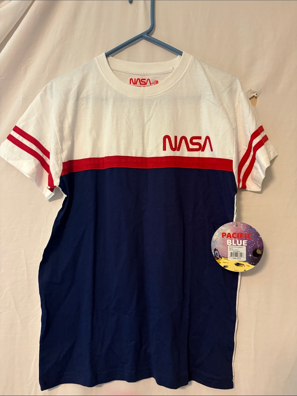 NASA Graphic Tee - White with Red Print